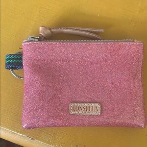 Consuela Pink Glitter Pouch
